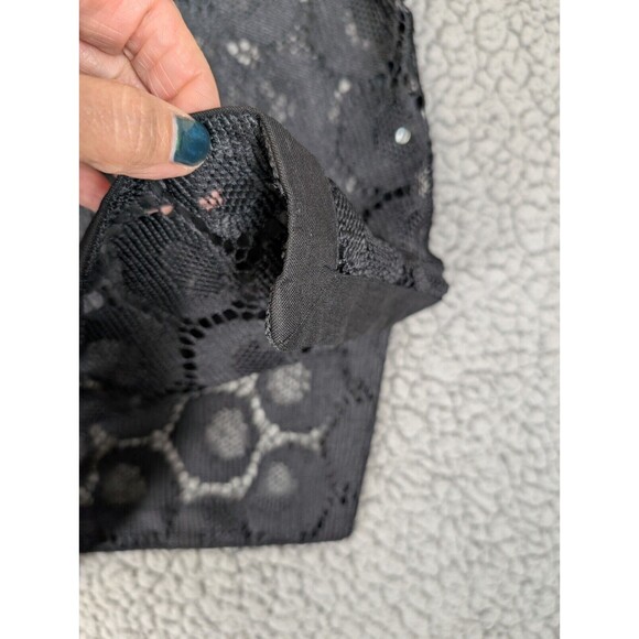 Andrea Jovine Black Lace Jacket With Linen Collar And Trim "Diamond" Accents Lrg - Picture 5 of 11
